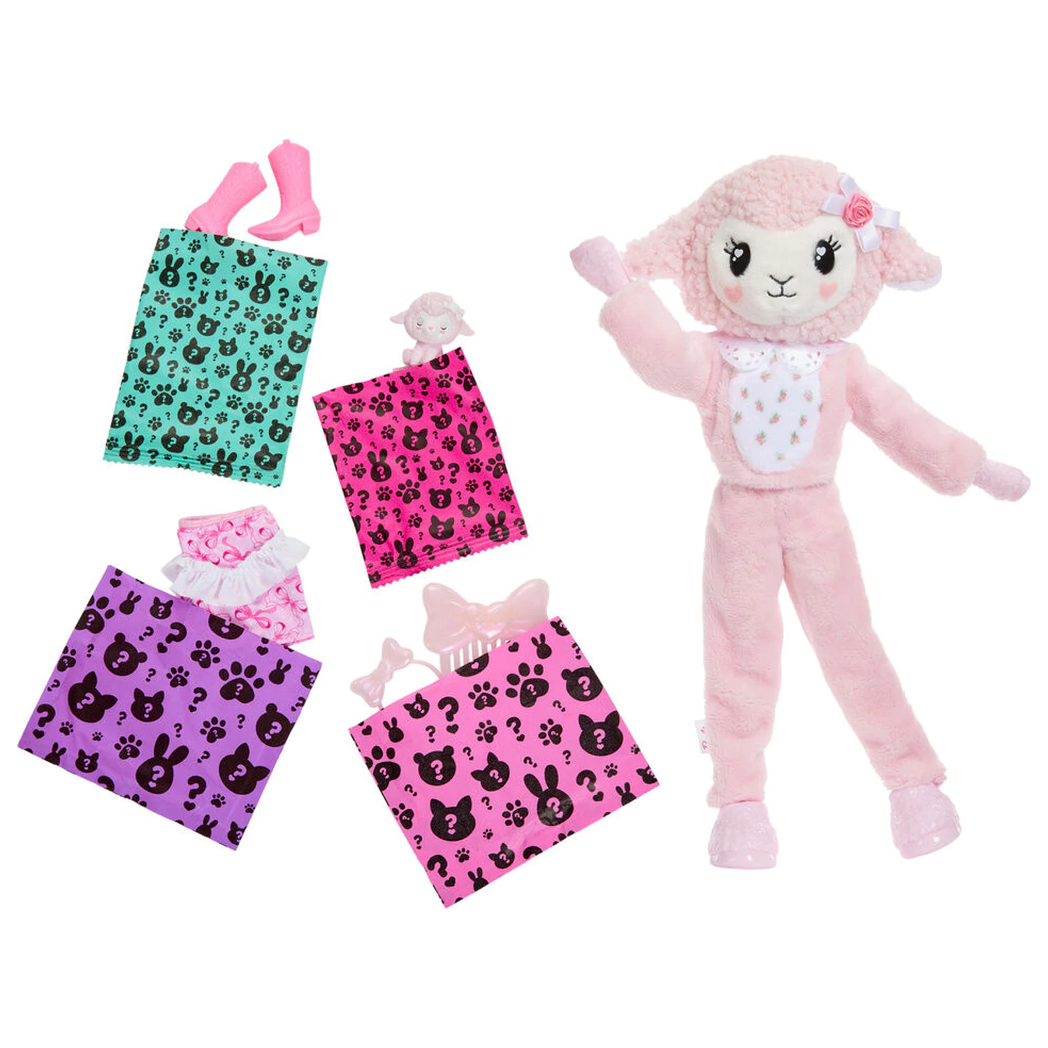 Barbie Sweet Ties Cutie Reveal Pink Sheep Puppe Produktfoto