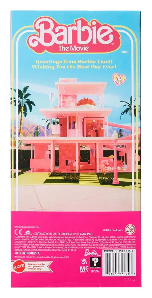 Barbie The Movie Puppe Ken Wearing Pastel Striped Beach Matching Set Produktfoto