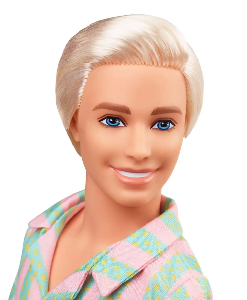 Barbie The Movie Puppe Ken Wearing Pastel Striped Beach Matching Set Produktfoto