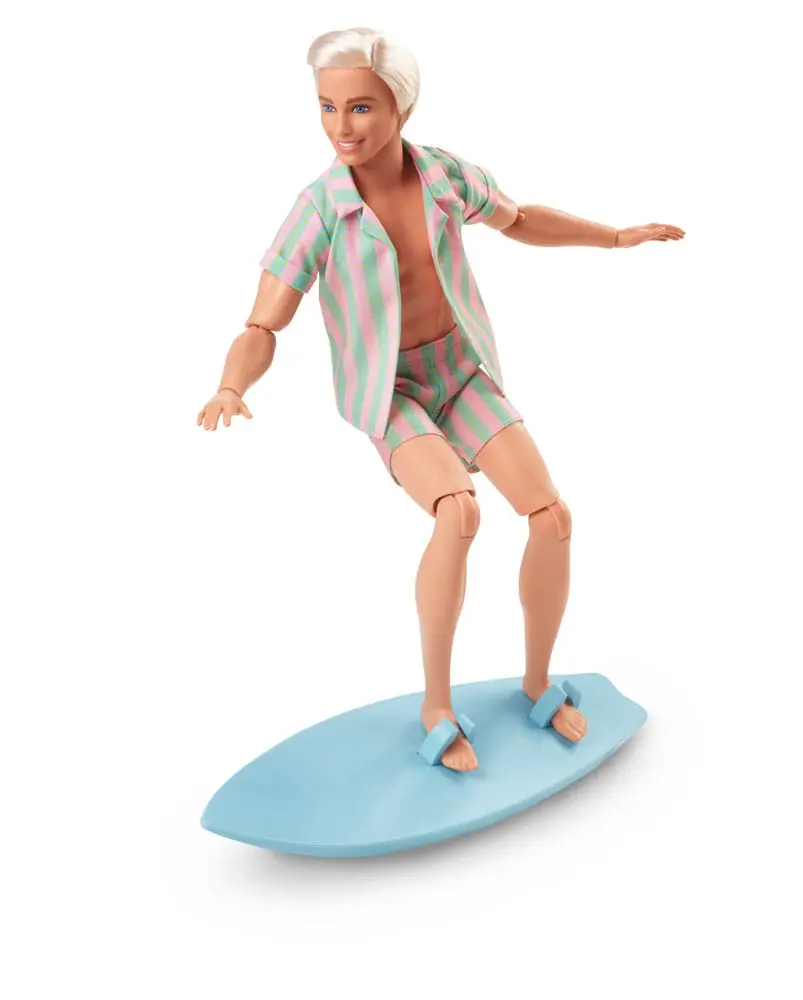 Barbie The Movie Puppe Ken Wearing Pastel Striped Beach Matching Set Produktfoto