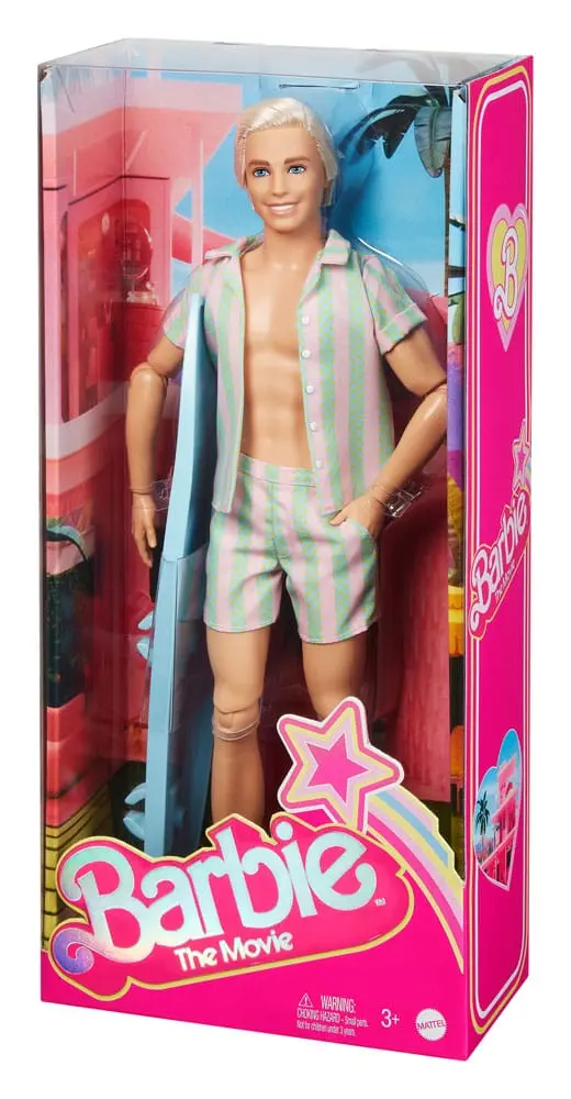 Barbie The Movie Puppe Ken Wearing Pastel Striped Beach Matching Set Produktfoto