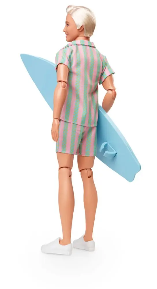 Barbie The Movie Puppe Ken Wearing Pastel Striped Beach Matching Set Produktfoto