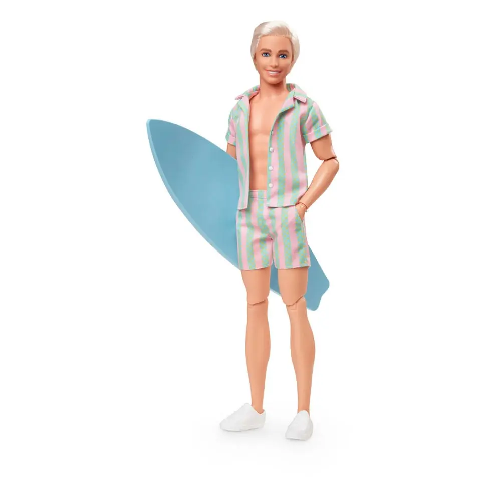 Barbie The Movie Puppe Ken Wearing Pastel Striped Beach Matching Set Produktfoto