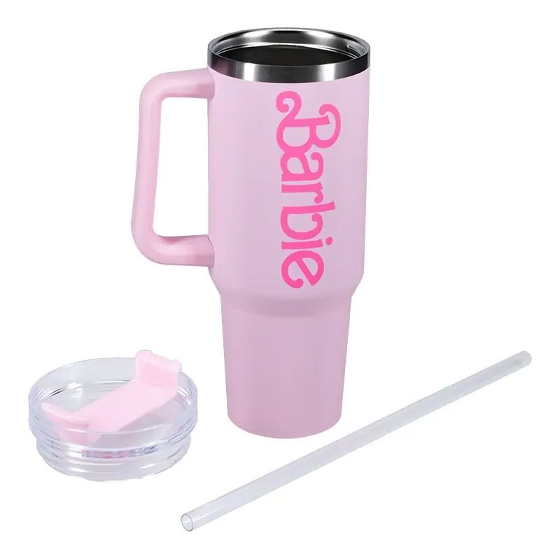 Barbie Thermo Glas mit Strohhalm 1200ml Produktfoto