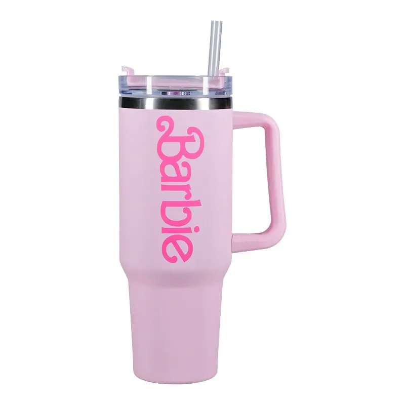 Barbie Thermo Glas mit Strohhalm 1200ml Produktfoto