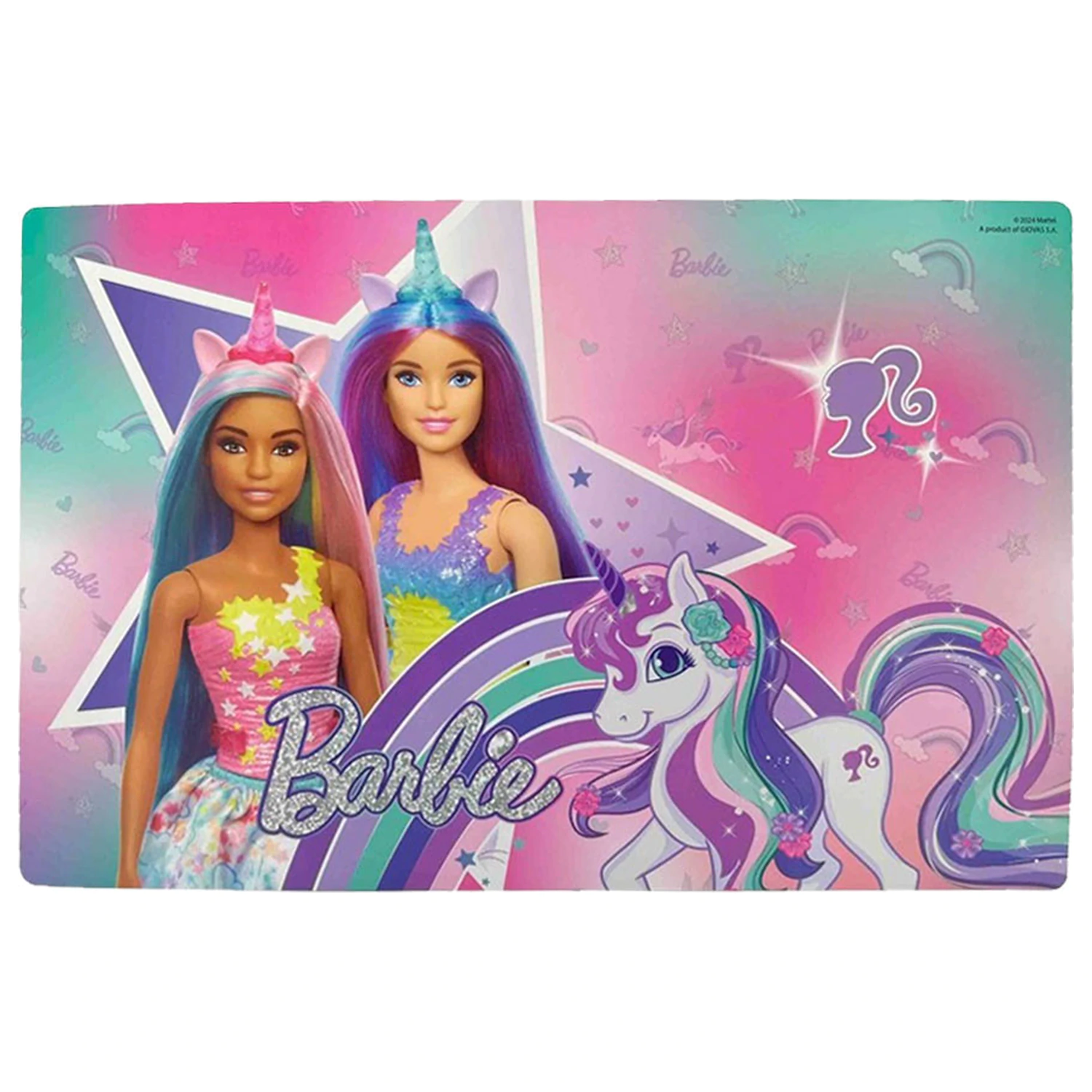 Barbie Unicorn Tischset 43x28 cm Produktfoto