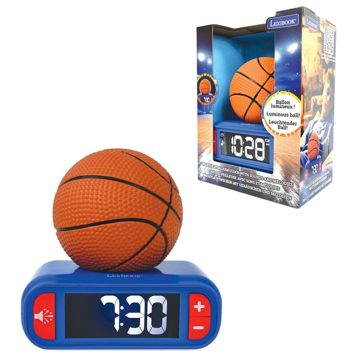 Basketball 3D-Nachtlicht-Digitalwecker Produktfoto