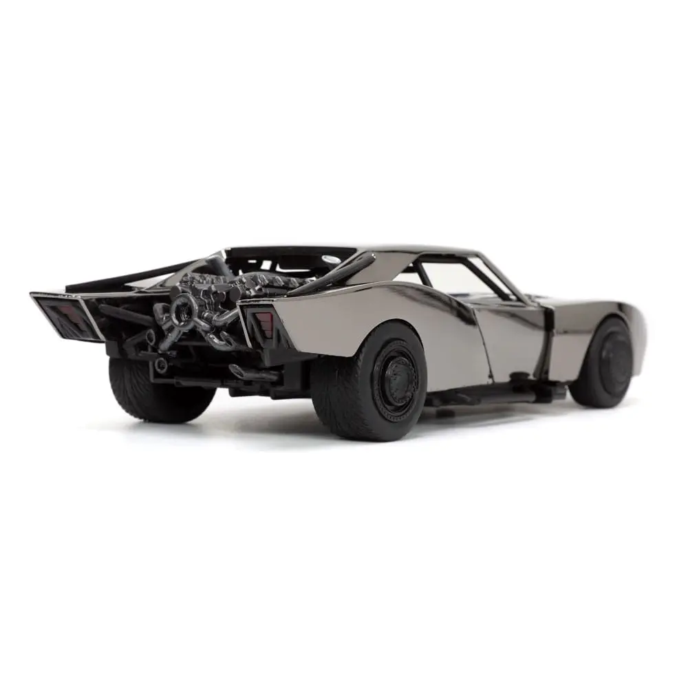 Batman 2022 Hollywood Rides Diecast Modell 1/24 2022 Batmobil Black Chrome Convention Exclusive mit Figur Produktfoto