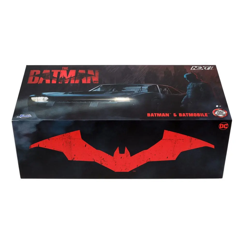 Batman 2022 Hollywood Rides Diecast Modell 1/24 2022 Batmobil Black Chrome Convention Exclusive mit Figur Produktfoto