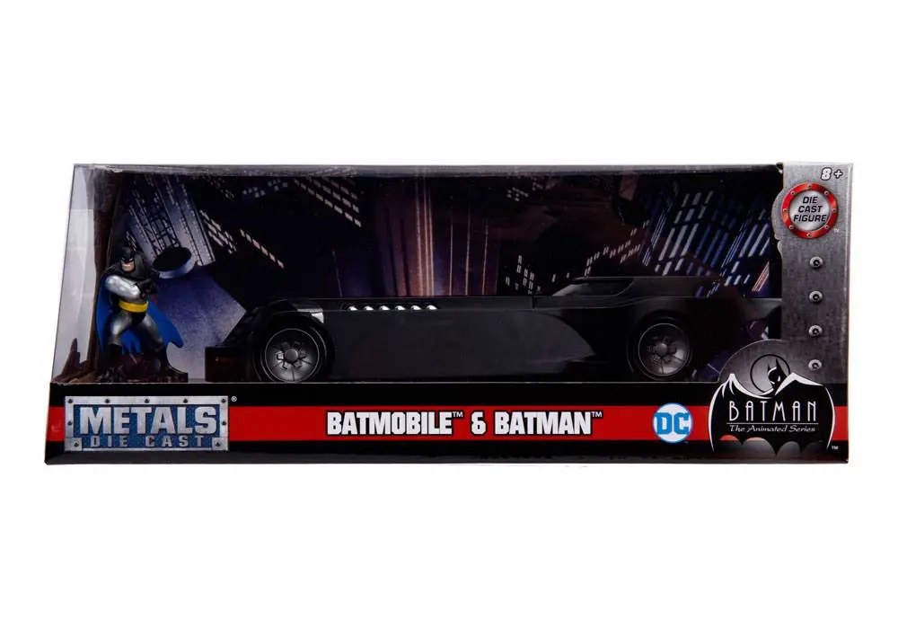 Batman Animated Series Metals Diecast Modell 1/24 Batmobile mit Figur Produktfoto
