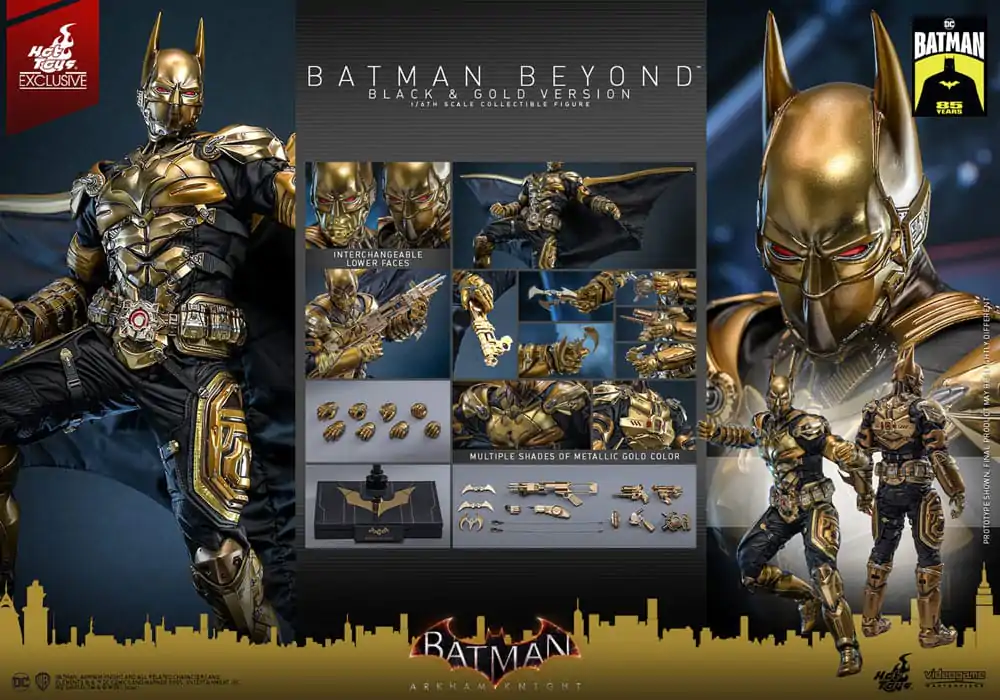 Batman: Arkham Knight Videogame Masterpiece Actionfigur 1/6 Batman Beyond (Black &amp; Gold Version) 32 cm Produktfoto