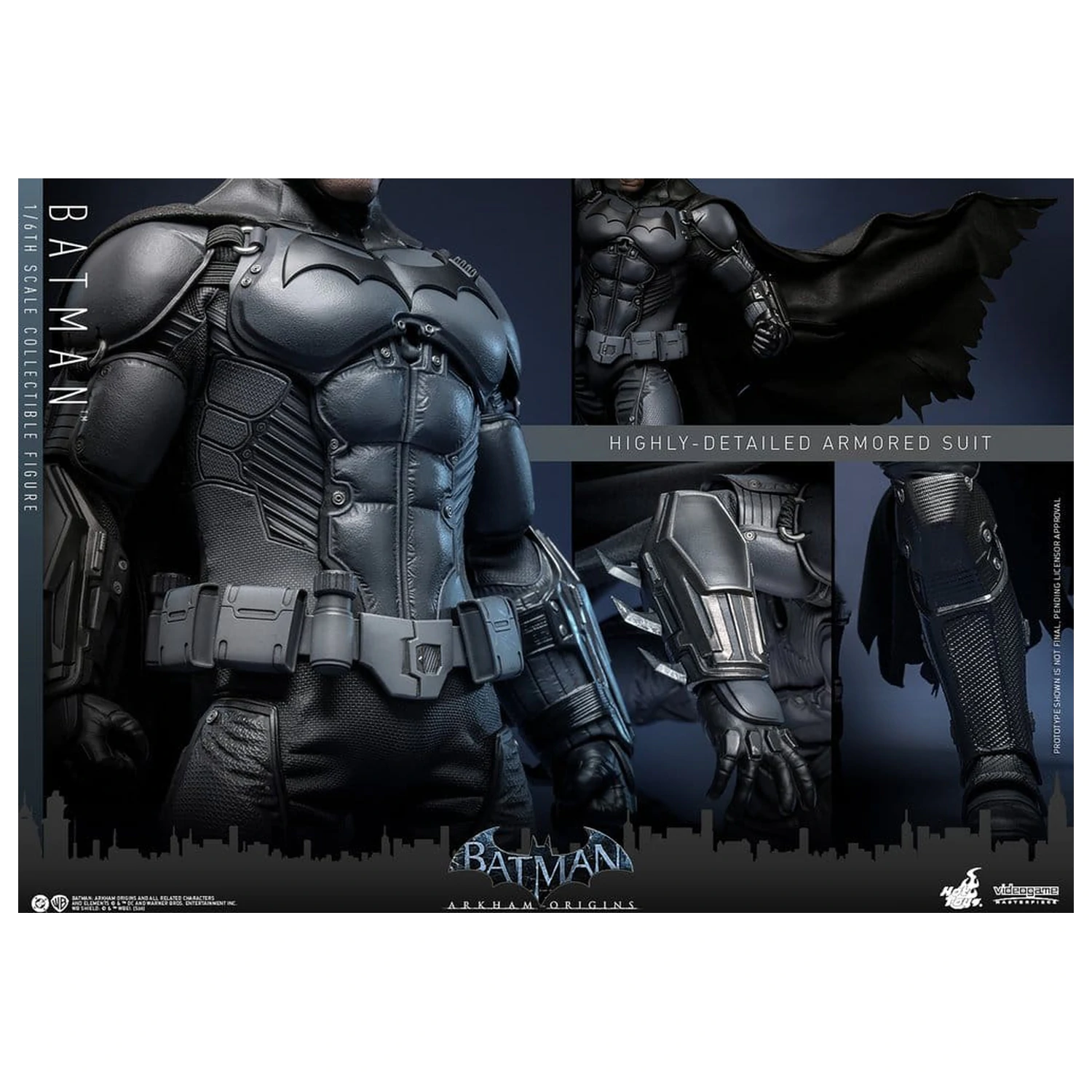 Batman Arkham Origins Videospiel Meisterwerk Actionfigur 1/6 Batman 33 cm Produktfoto