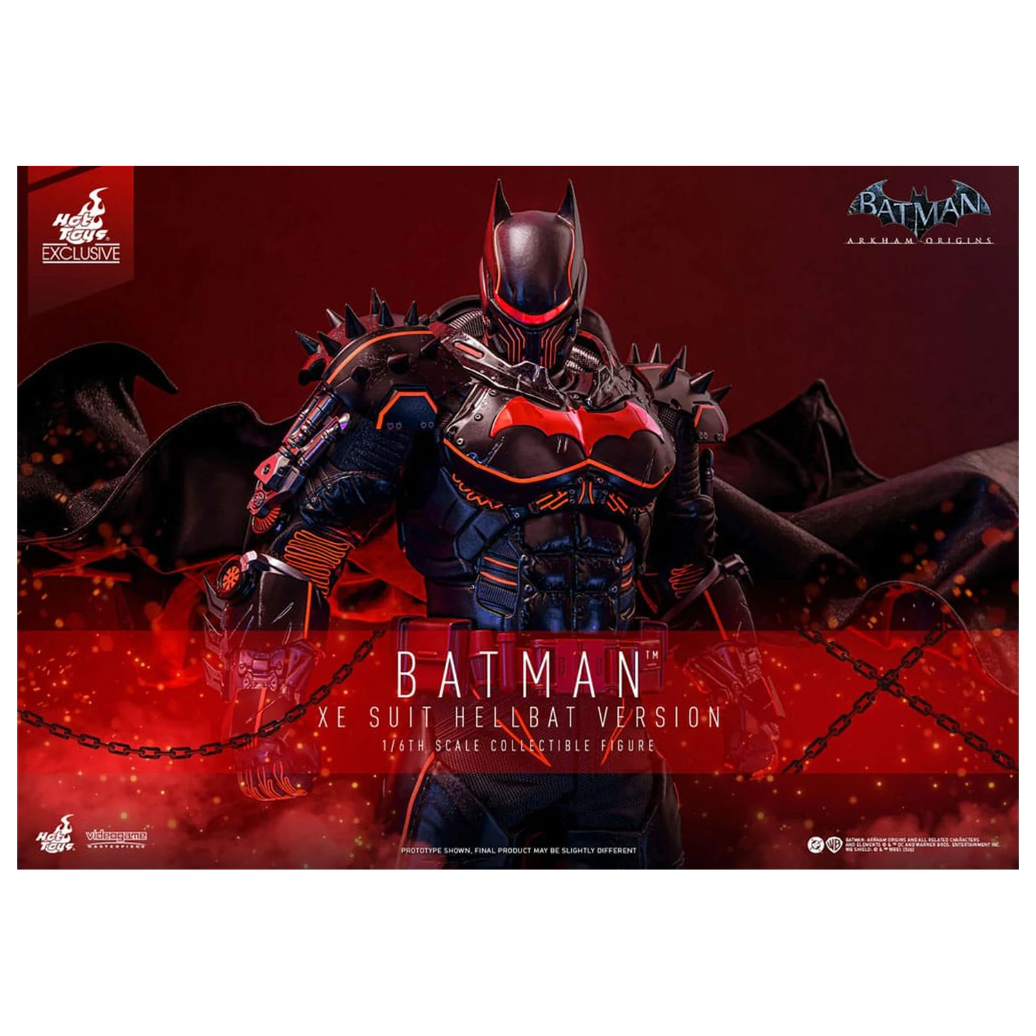 Batman Arkham Origins Videospiel Meisterwerk Actionfigur 1/6 XE Anzug Hellbat Version 33 cm Produktfoto