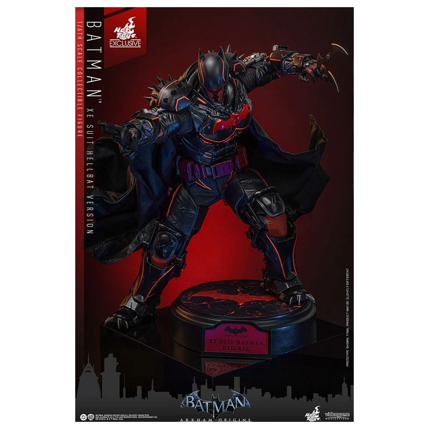 Batman Arkham Origins Videospiel Meisterwerk Actionfigur 1/6 XE Anzug Hellbat Version 33 cm Produktfoto