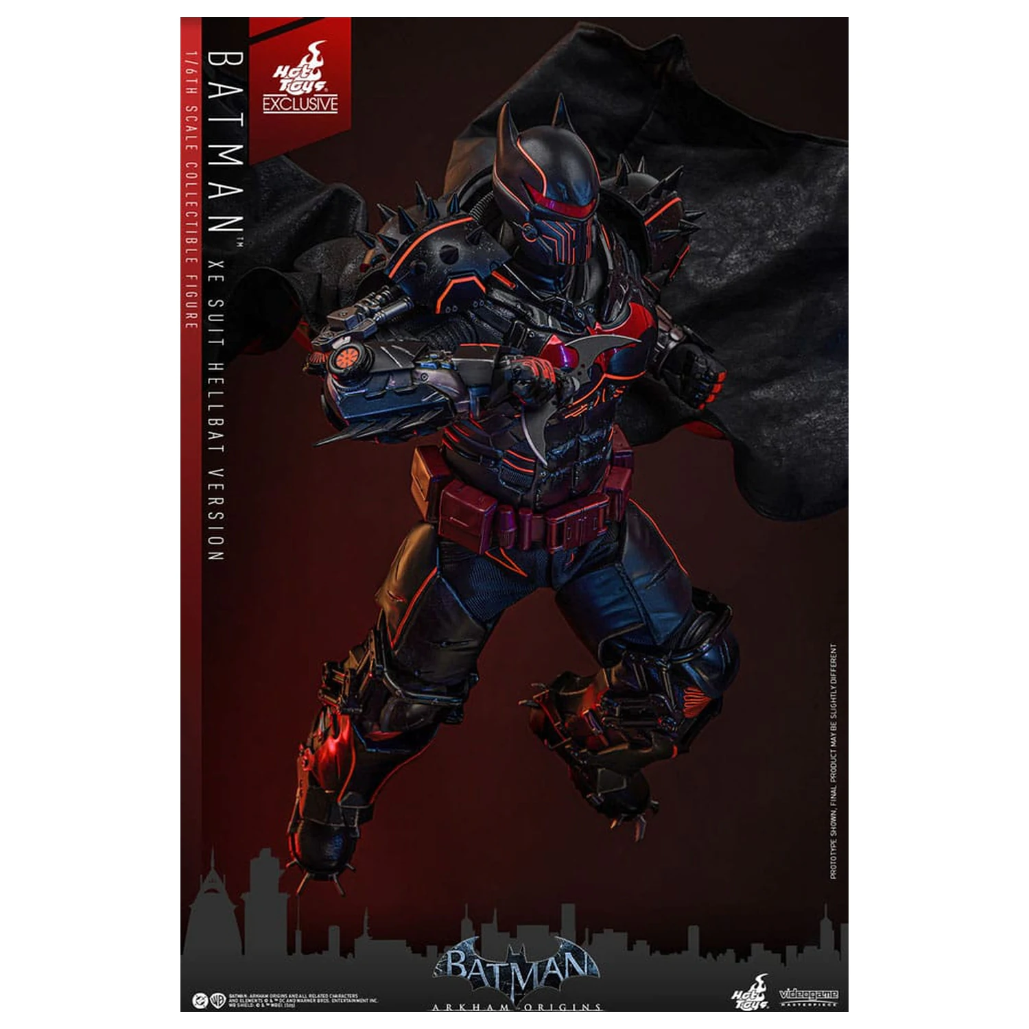 Batman Arkham Origins Videospiel Meisterwerk Actionfigur 1/6 XE Anzug Hellbat Version 33 cm Produktfoto