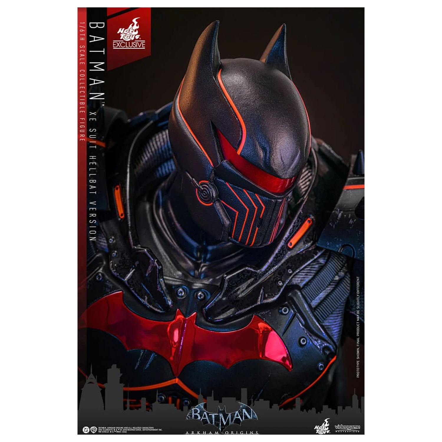 Batman Arkham Origins Videospiel Meisterwerk Actionfigur 1/6 XE Anzug Hellbat Version 33 cm Produktfoto