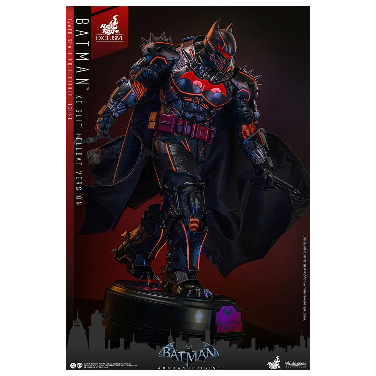 Batman Arkham Origins Videospiel Meisterwerk Actionfigur 1/6 XE Anzug Hellbat Version 33 cm Produktfoto
