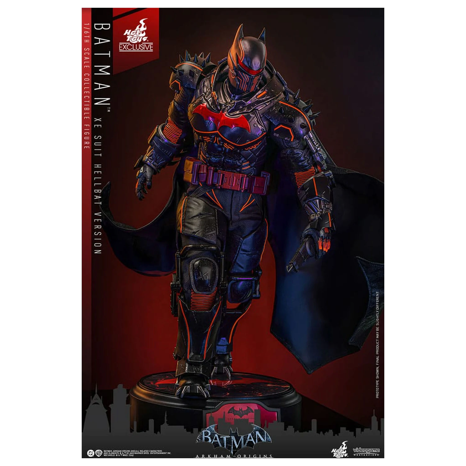 Batman Arkham Origins Videospiel Meisterwerk Actionfigur 1/6 XE Anzug Hellbat Version 33 cm Produktfoto