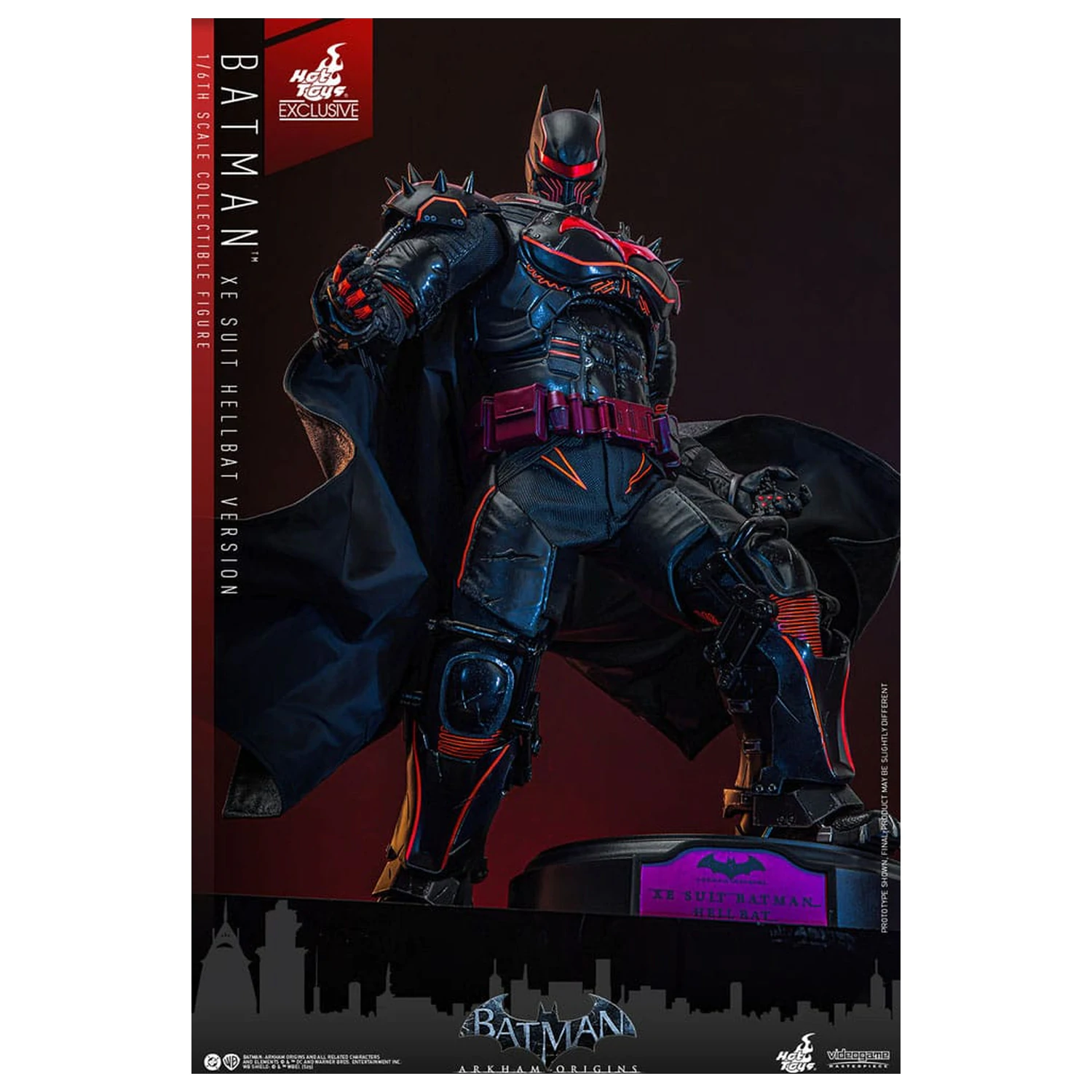 Batman Arkham Origins Videospiel Meisterwerk Actionfigur 1/6 XE Anzug Hellbat Version 33 cm Produktfoto
