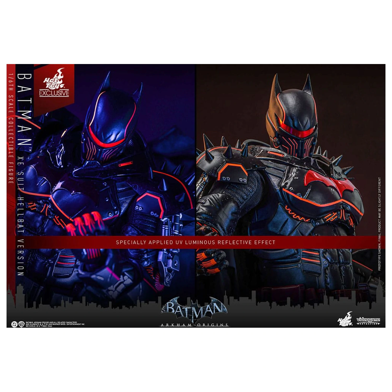 Batman Arkham Origins Videospiel Meisterwerk Actionfigur 1/6 XE Anzug Hellbat Version 33 cm Produktfoto