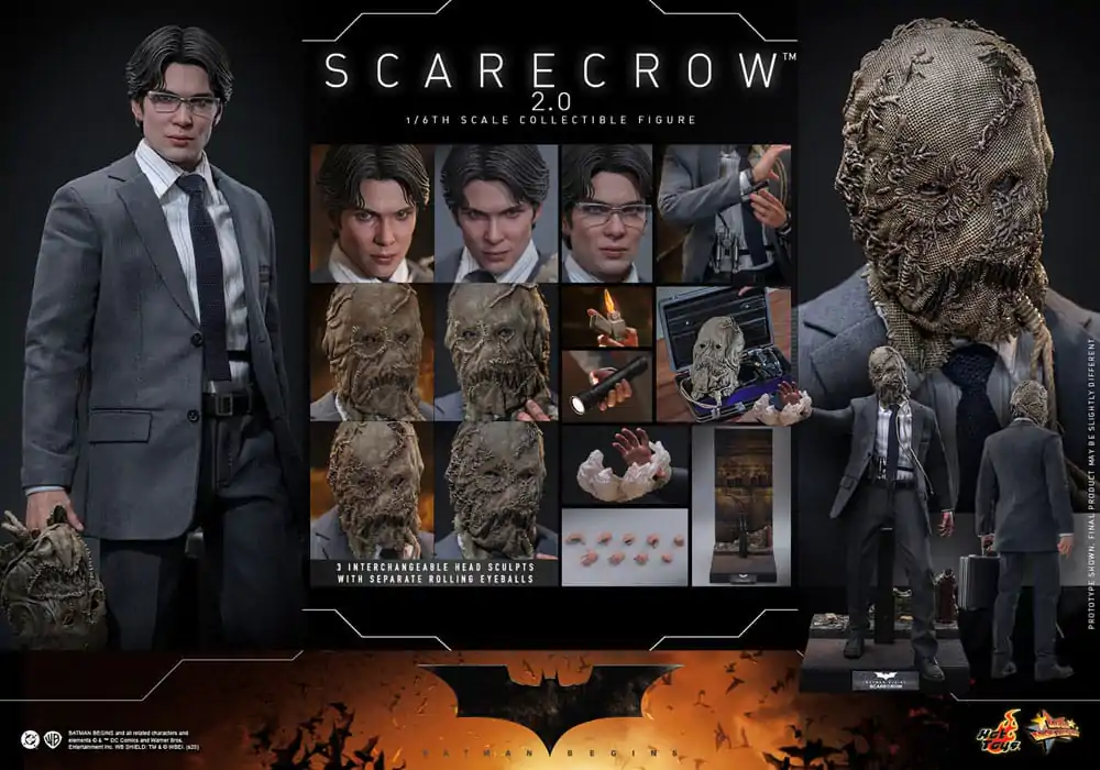 Batman Begins Movie Masterpiece Actionfigur 1/6 Scarecrow 2.0 30 cm Produktfoto