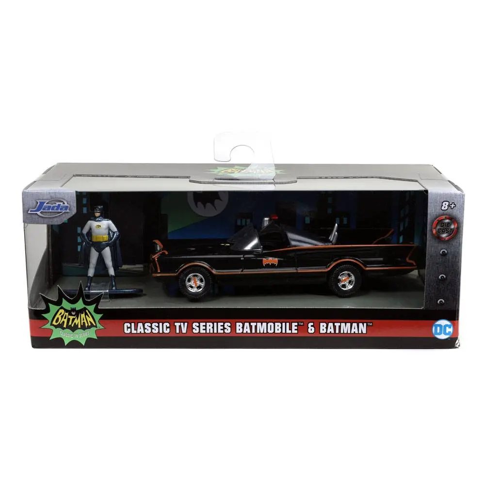 Batman Classic TV Series Diecast Modell 1/32 1966 Classic Batmobile mit Figur Produktfoto