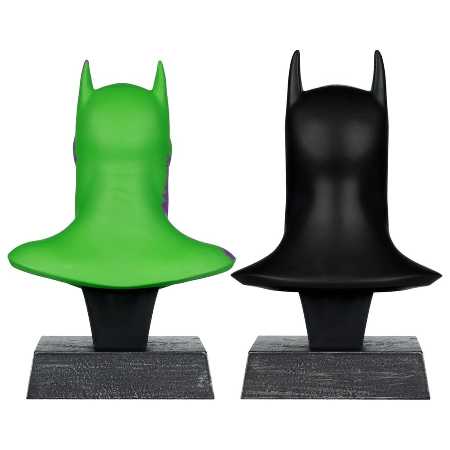 Batman DC Direct Mini Replika 1/3 Doppelpack Batman Cowls Hush & Knightfall (Jokerized) (Gold Label) 18 cm Produktfoto