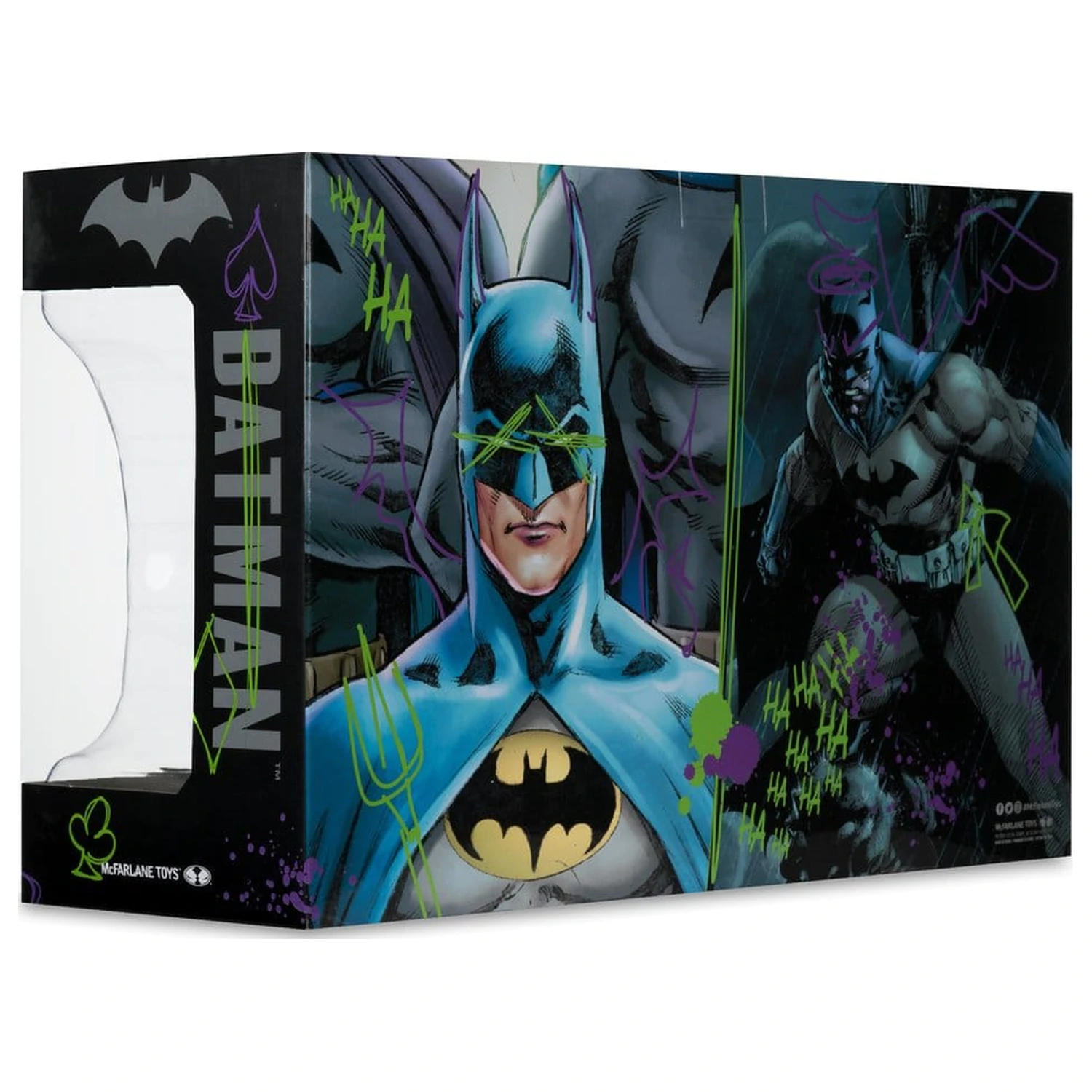 Batman DC Direct Mini Replika 1/3 Doppelpack Batman Cowls Hush & Knightfall (Jokerized) (Gold Label) 18 cm Produktfoto