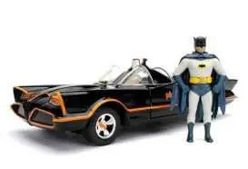Batman Diecast Modell 1/24 1966 Classic TV Series Batmobil mit Figur Produktfoto