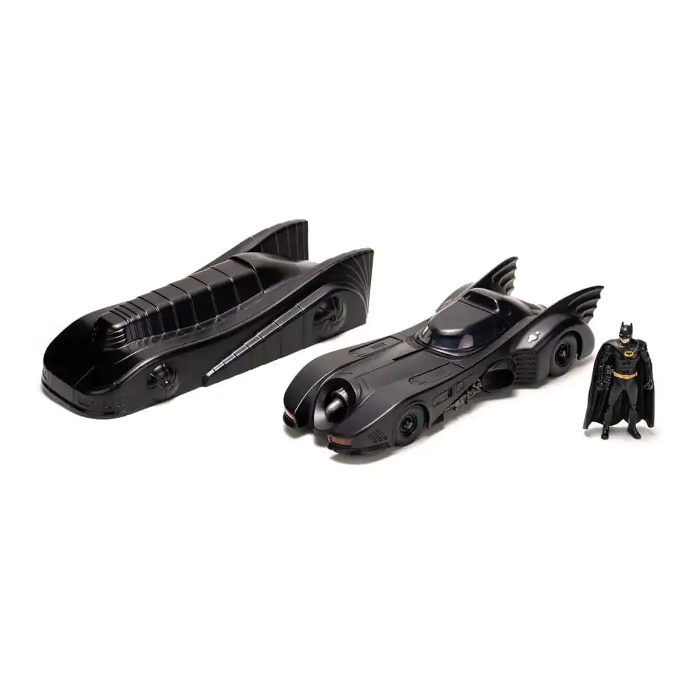 Batman Diecast Modell 1/24 1989 Batmobile mit Figur und Schild Produktfoto