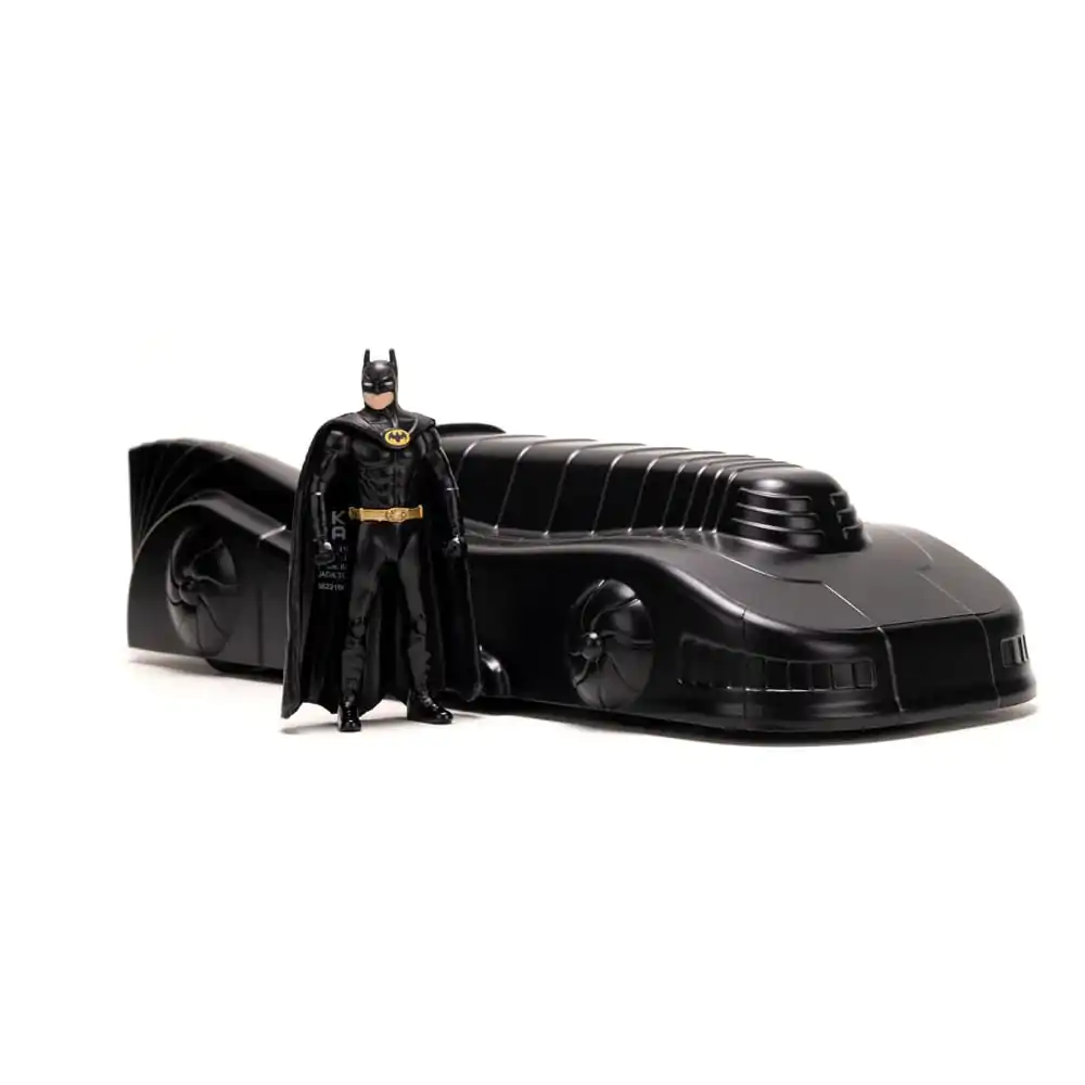 Batman Diecast Modell 1/24 1989 Batmobile mit Figur und Schild Produktfoto
