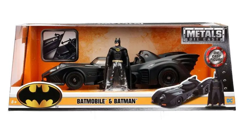 Batman Diecast Modell 1/24 1989 Batmobile mit Figur Produktfoto