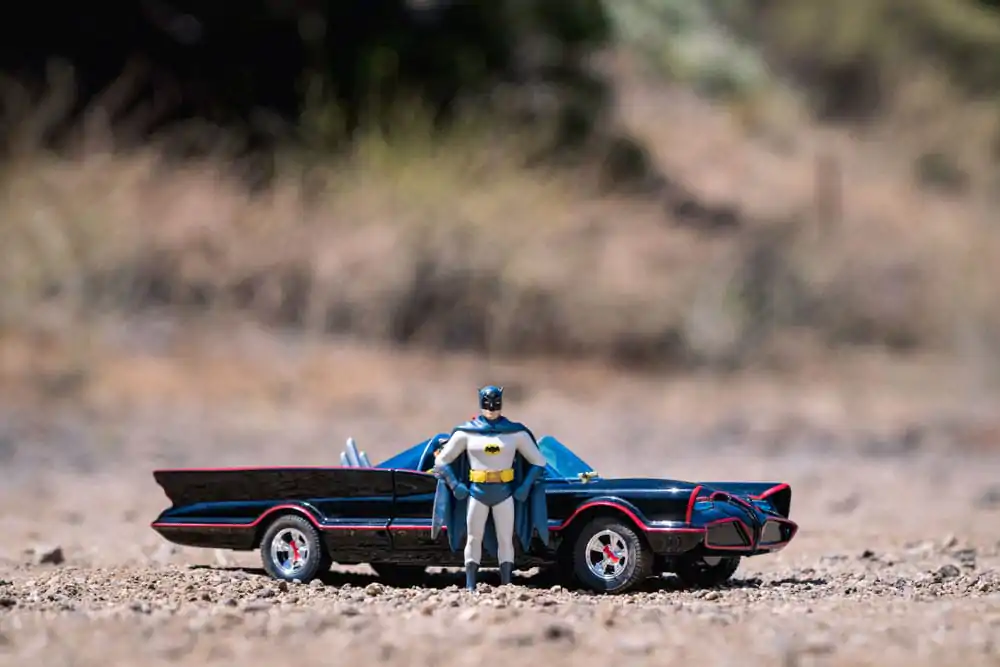 Batman Diecast Modell 1/24 5er Pack Classic TV Series Batman, Robin, Joker, Penguin &amp; Batmobile Produktfoto
