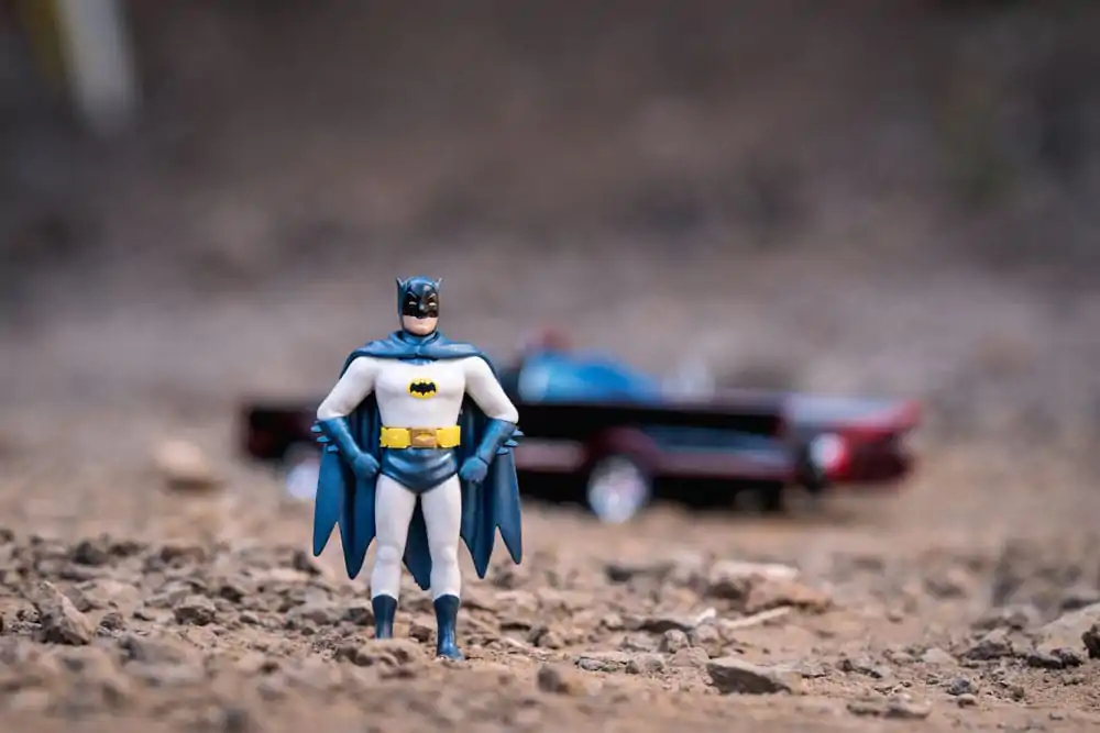 Batman Diecast Modell 1/24 5er Pack Classic TV Series Batman, Robin, Joker, Penguin &amp; Batmobile Produktfoto