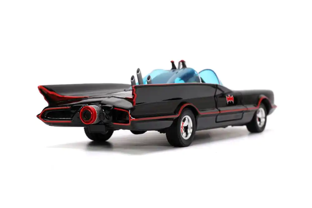 Batman Diecast Modell 1/24 5er Pack Classic TV Series Batman, Robin, Joker, Penguin &amp; Batmobile Produktfoto