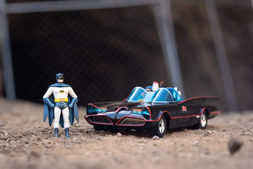 Batman Diecast Modell 1/24 5er Pack Classic TV Series Batman, Robin, Joker, Penguin &amp; Batmobile Produktfoto