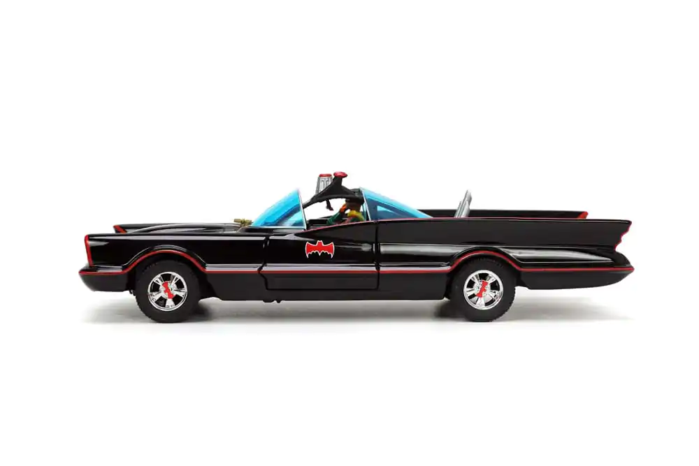 Batman Diecast Modell 1/24 5er Pack Classic TV Series Batman, Robin, Joker, Penguin &amp; Batmobile Produktfoto