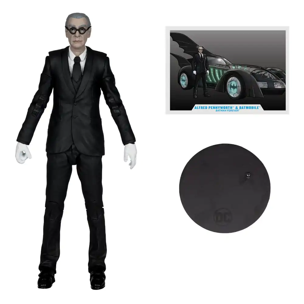 Batman Forever DC Multiverse Actionfigur mit Fahrzeug Alfred Pennyworth &amp; Batmobile (Gold Label) 79 cm Produktfoto