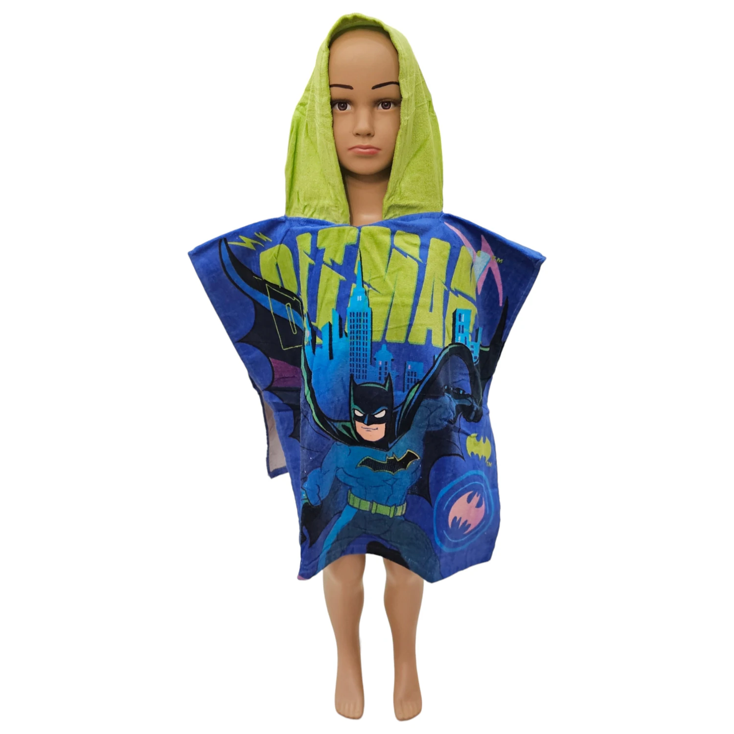 Batman Never Give Up Strandtuch Poncho Produktfoto