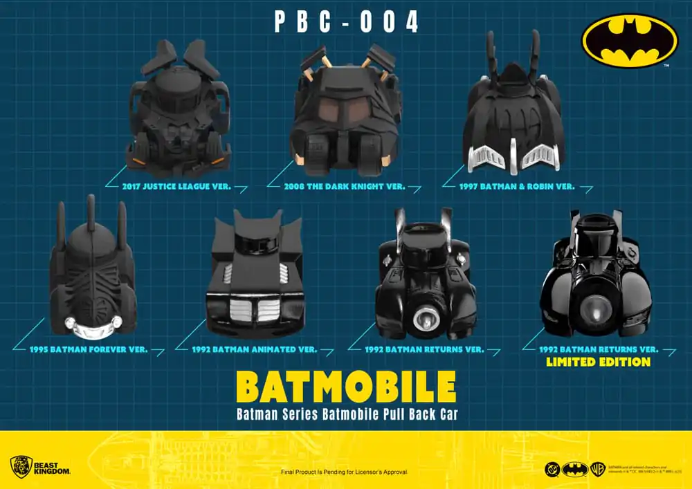 Batman Pull Back Autos Blind Box 6er-Pack Produktfoto