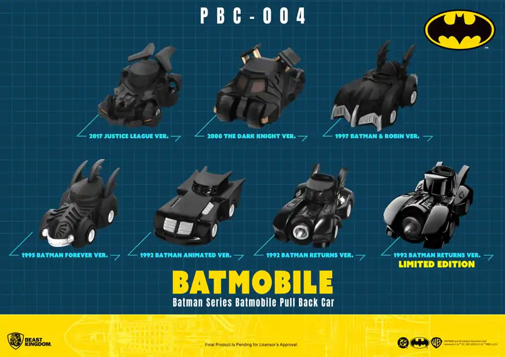 Batman Pull Back Autos Blind Box 6er-Pack Produktfoto