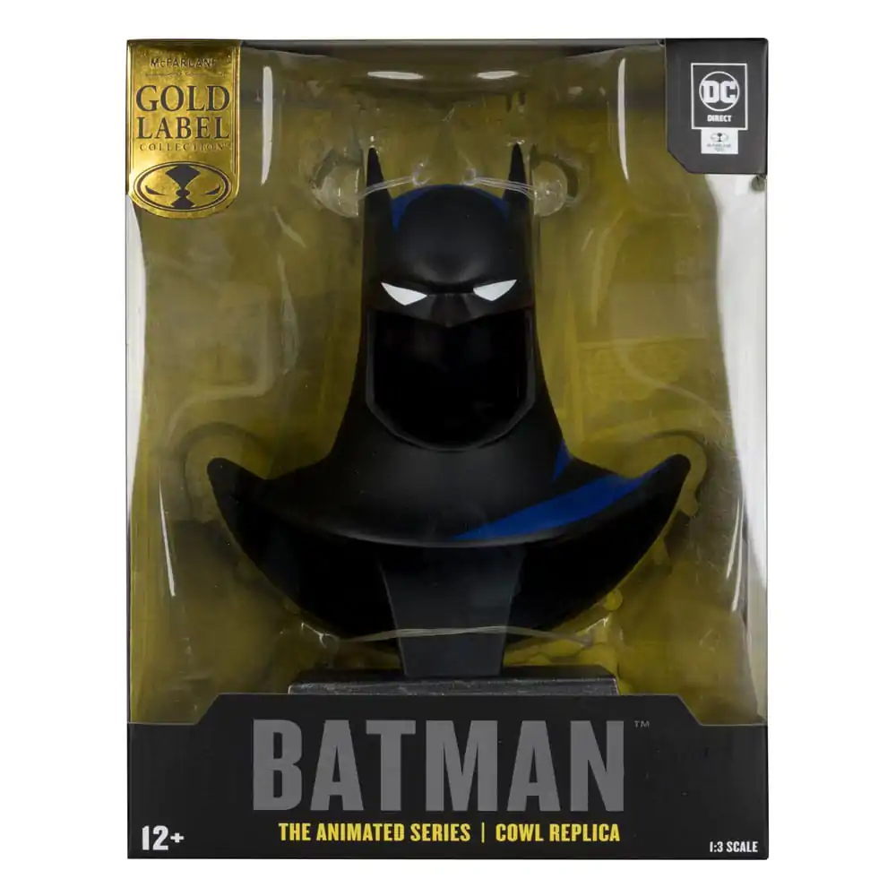 Batman: The Animated Series 1992 DC Direct Mini-Replik 1/3 Batman Maske Gold Label 19 cm Produktfoto