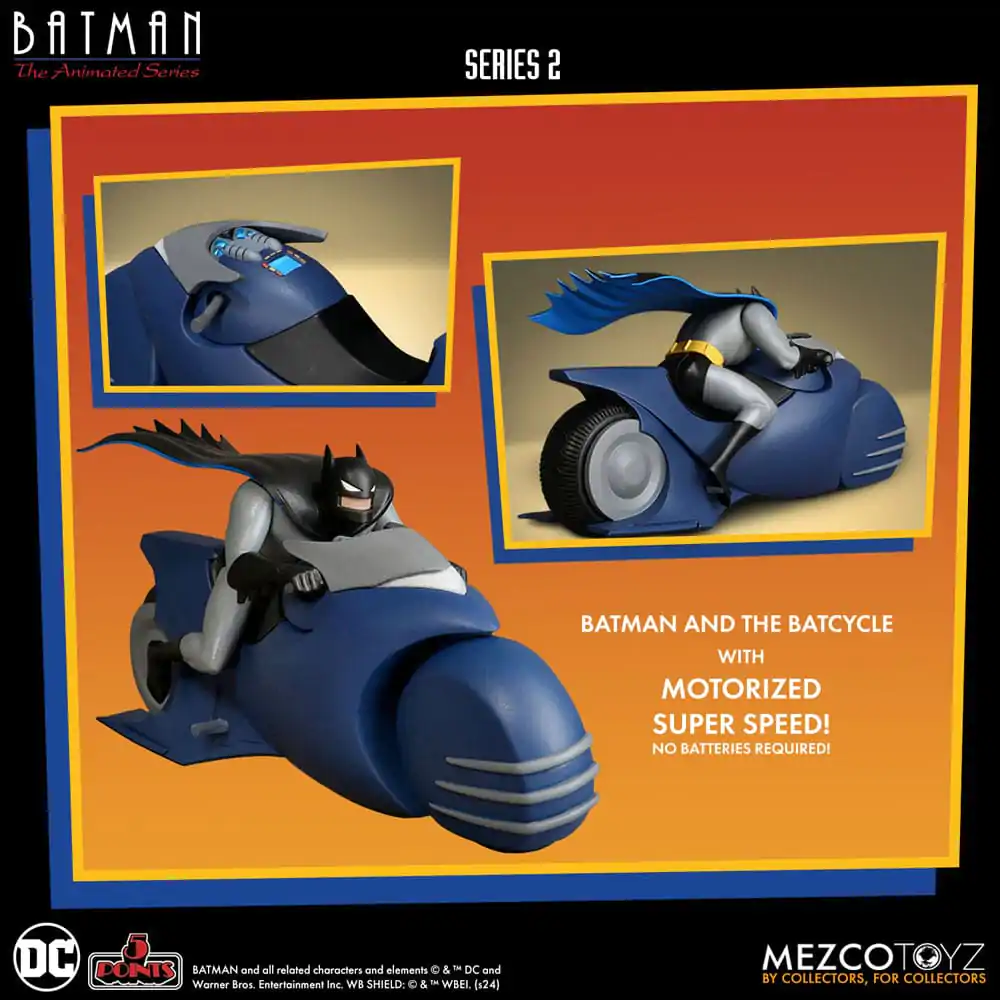 Batman the Animated Series 2 5 Points Actionfigur Batman & Batcycle 10 cm termékfotó