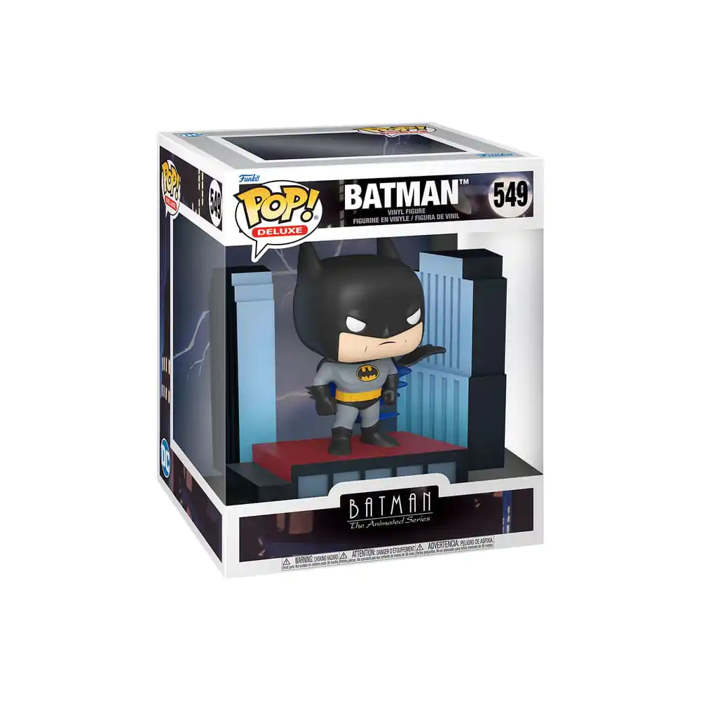 Batman The Animated Series Funko POP! Deluxe Vinyl Figur Batman auf Dach 9 cm Produktfoto