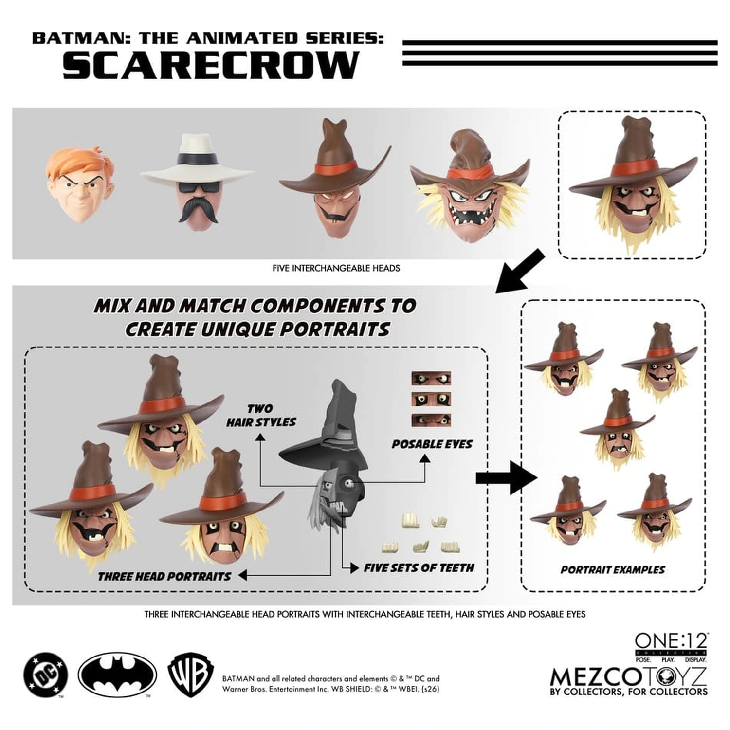 Batman: The Animated Series One:12 Collective Action Figur Scarecrow 17 cm Produktfoto