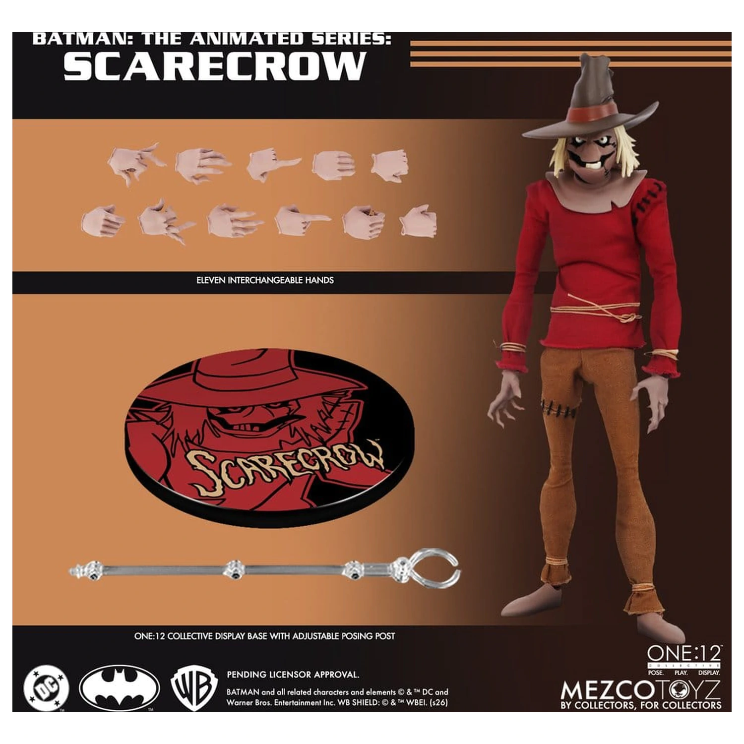 Batman: The Animated Series One:12 Collective Action Figur Scarecrow 17 cm Produktfoto