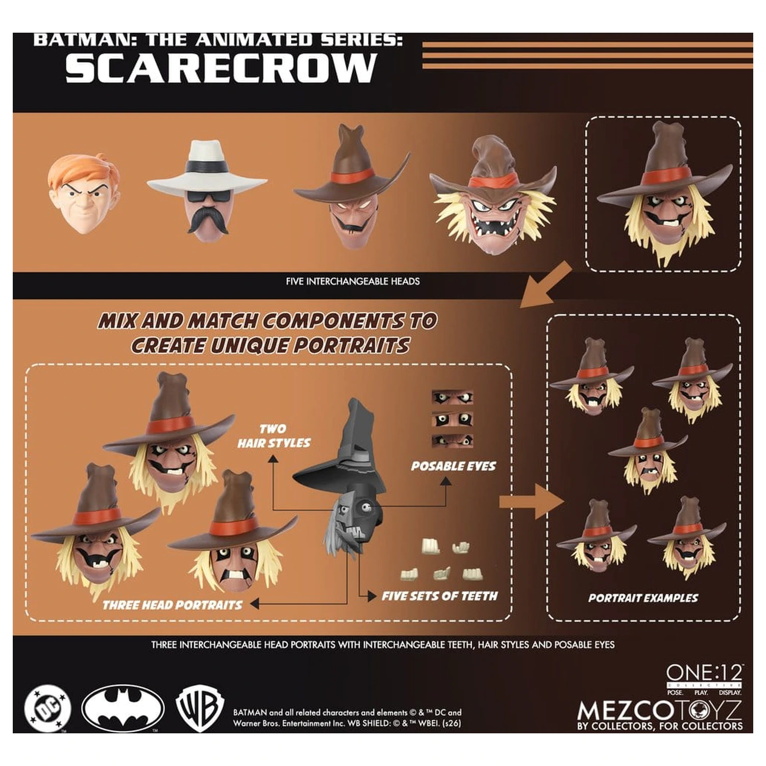 Batman: The Animated Series One:12 Collective Action Figur Scarecrow 17 cm Produktfoto