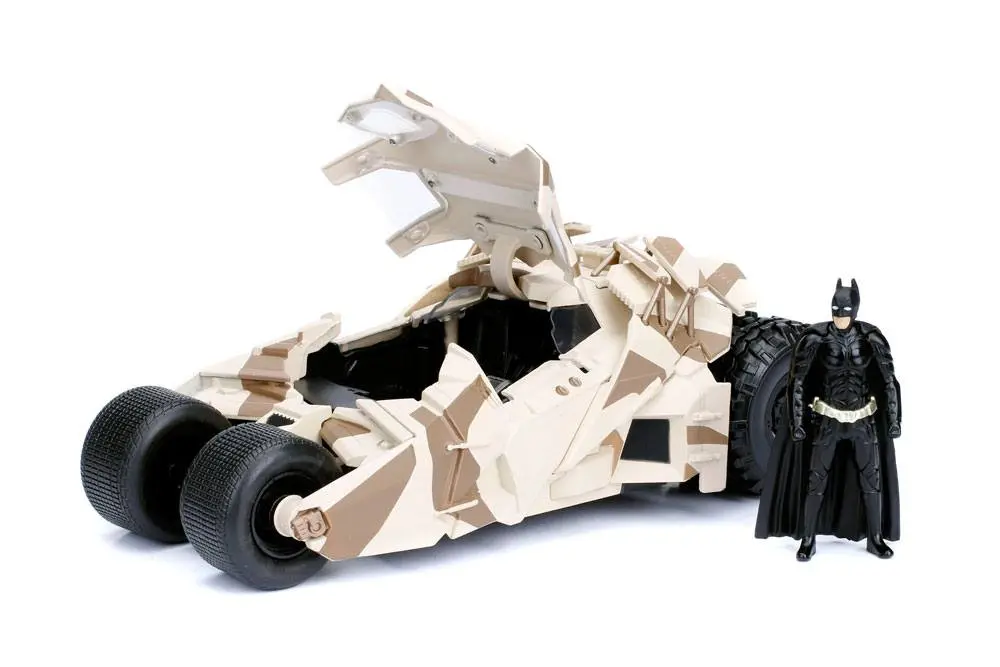 Batman The Dark Knight Diecast Modell 1/24 2008 Batmobile Camo mit Figur Produktfoto