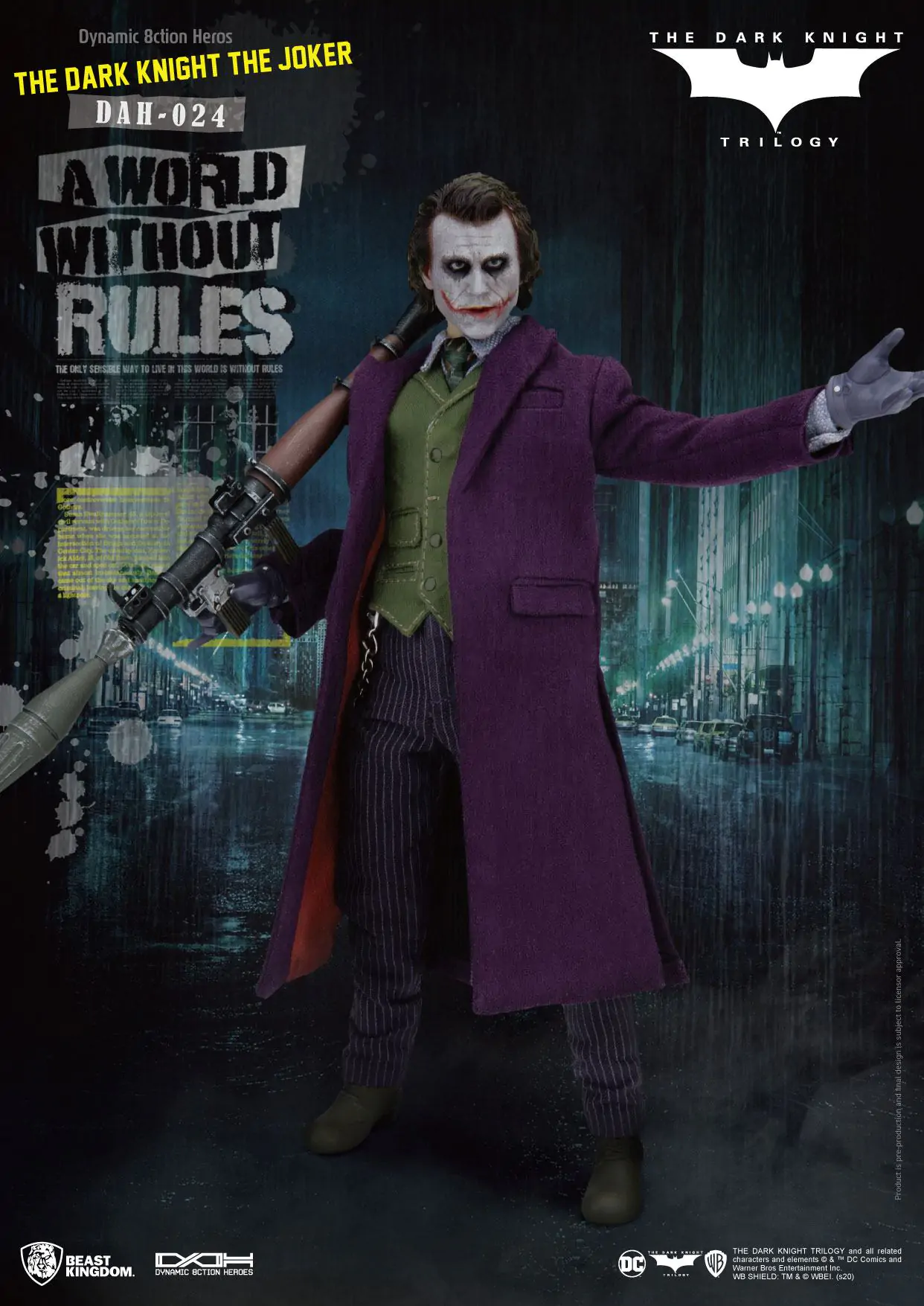 Batman The Dark Knight Dynamic 8ction Heroes Actionfigur 1/9 The Joker 21 cm termékfotó