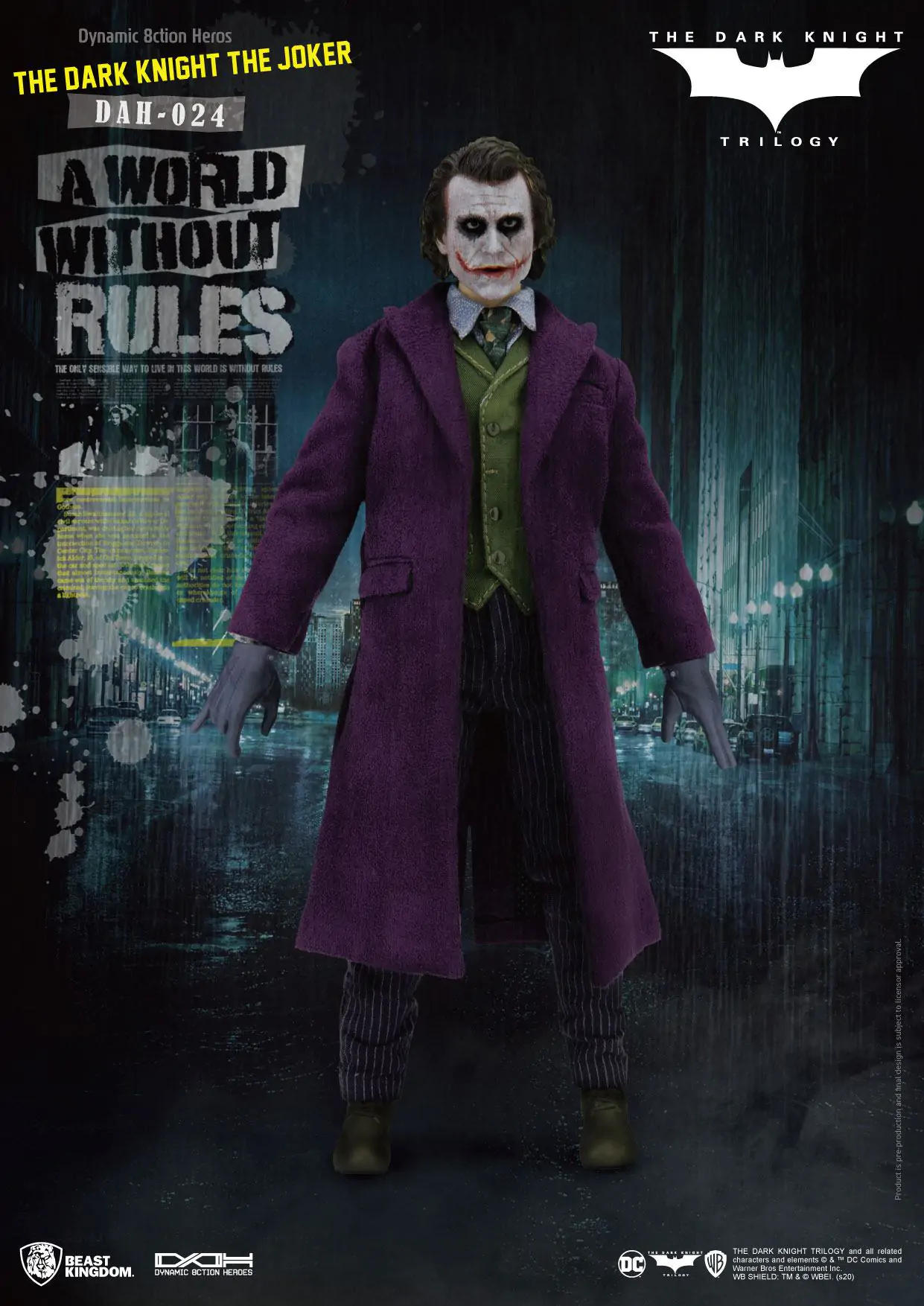 Batman The Dark Knight Dynamic 8ction Heroes Actionfigur 1/9 The Joker 21 cm termékfotó